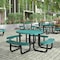 Flash Furniture Creekside Round Outdoor Picnic Table W/ Umbrella Hole, Black Top/Seat/Frame, Mesh Metal Top, 46 in SLF-EMR46-H60L-GN-GG - alternate 1